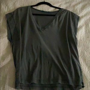 Grey v neck Zara top